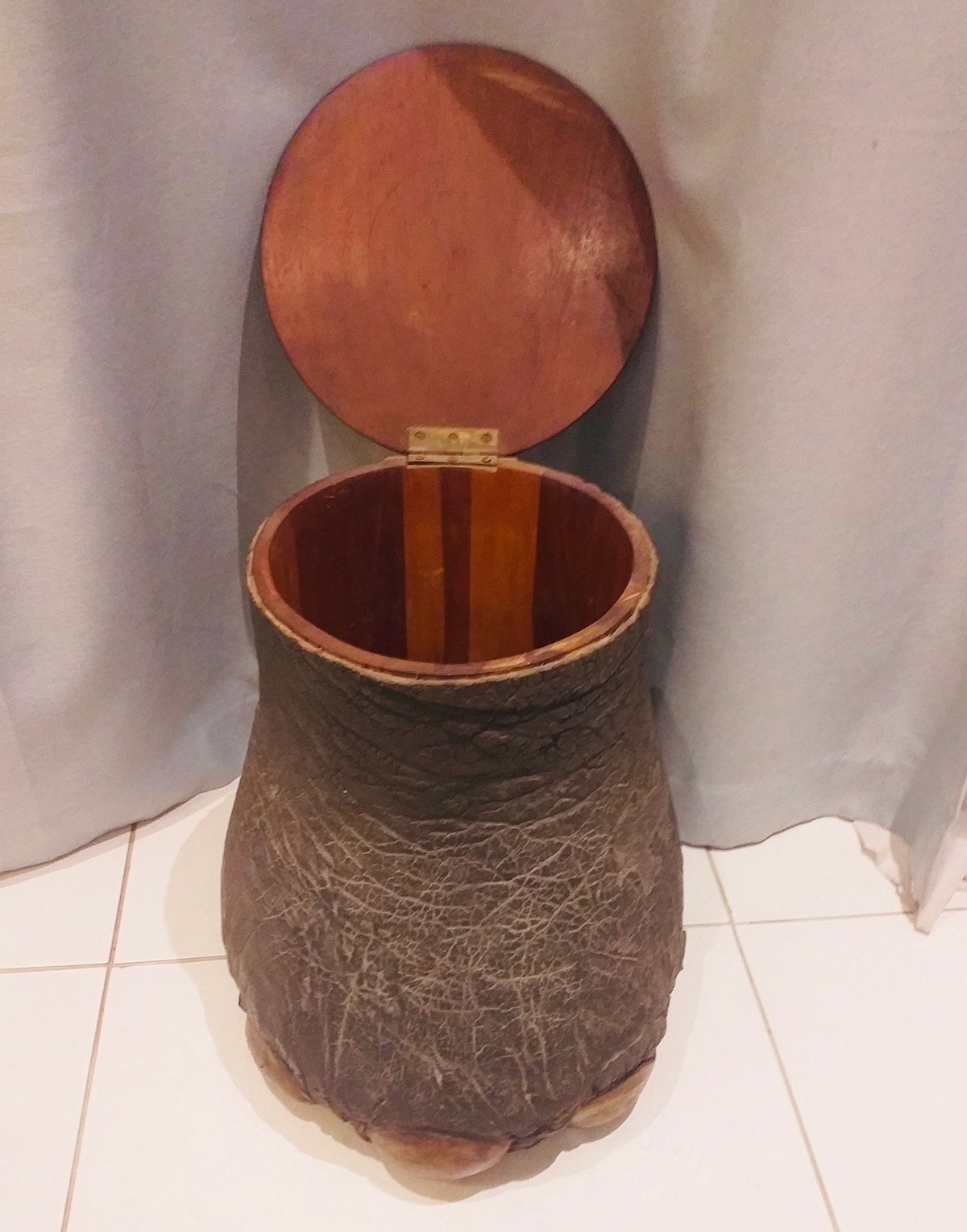 Antique Elephant Foot Umbrella Stand 1.jpg The Heritage Portal